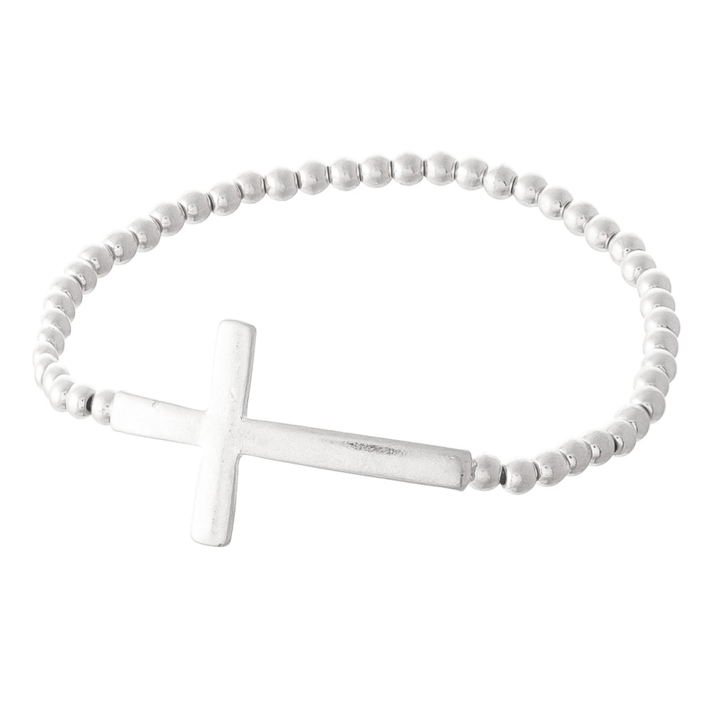 beaded cross bracelet